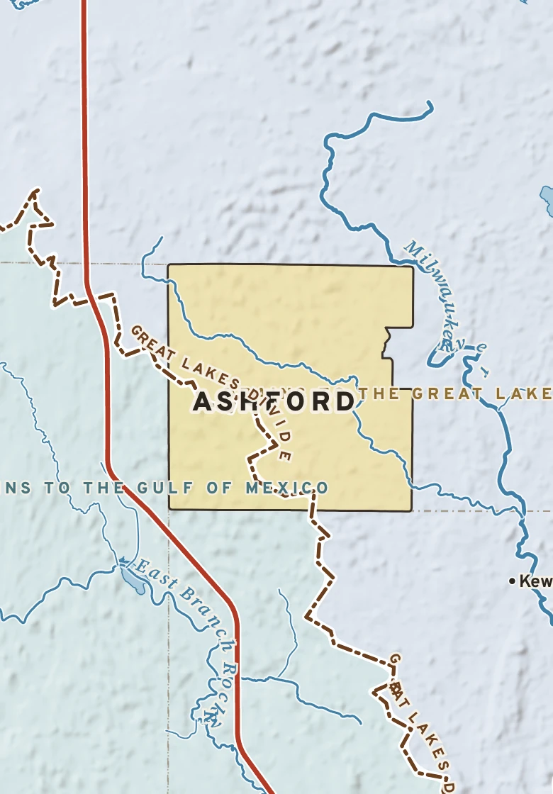 Atlas plate of Ashford, Wisconsin.