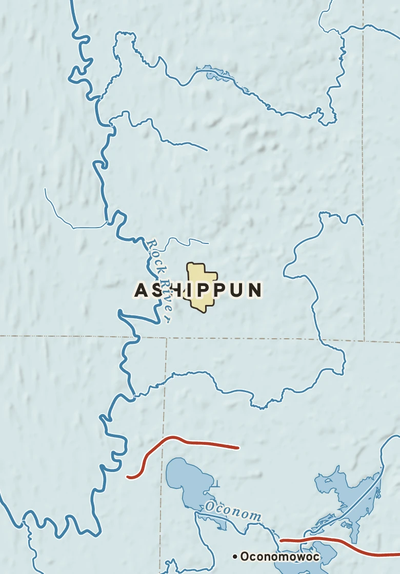 Atlas plate of Ashippun, Wisconsin.
