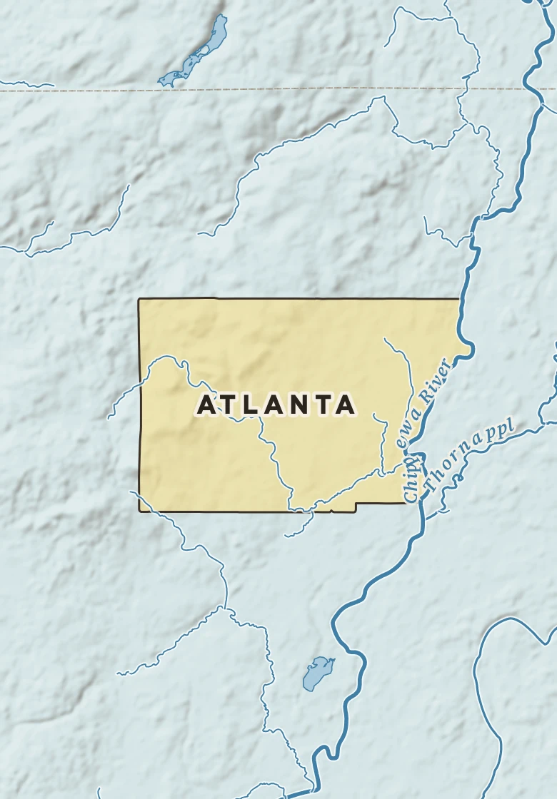 Atlas plate of Atlanta, Wisconsin.