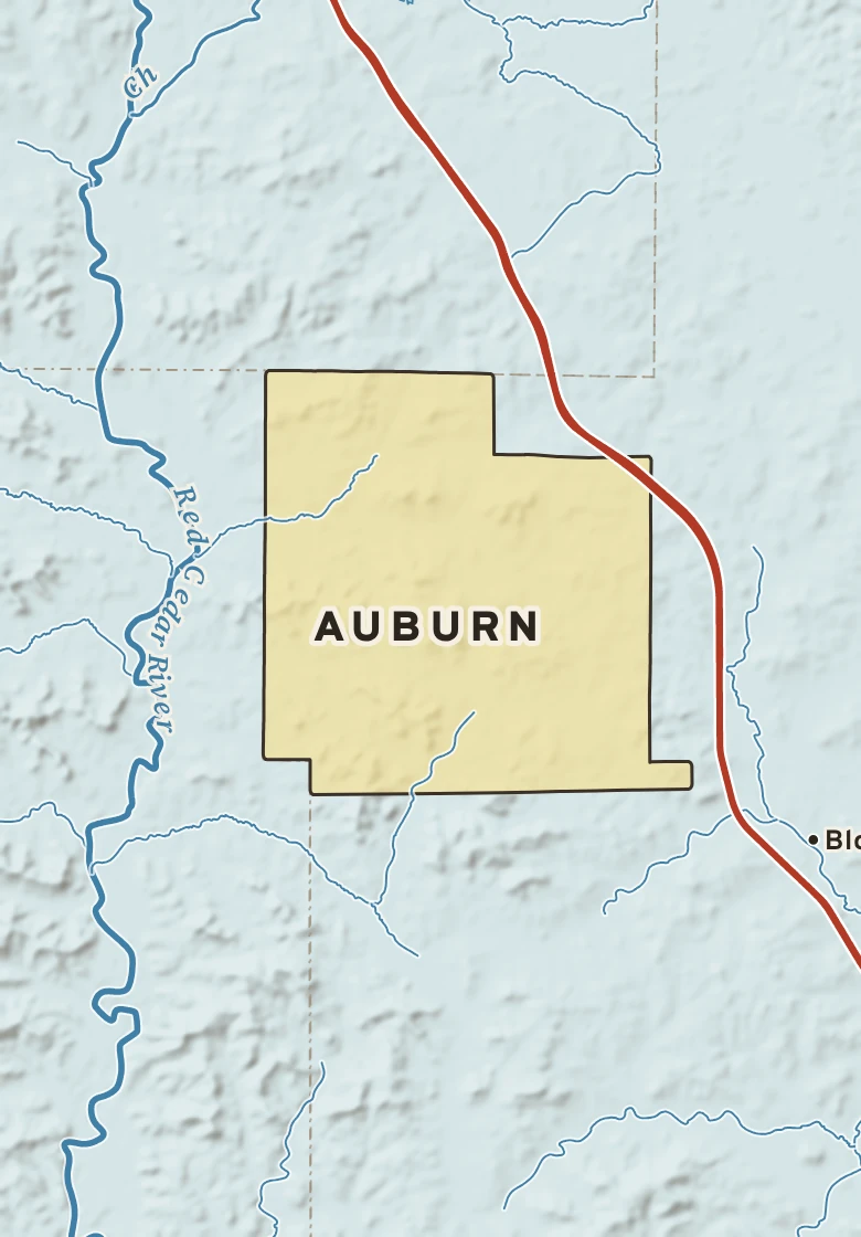 Atlas plate of Auburn, Wisconsin.