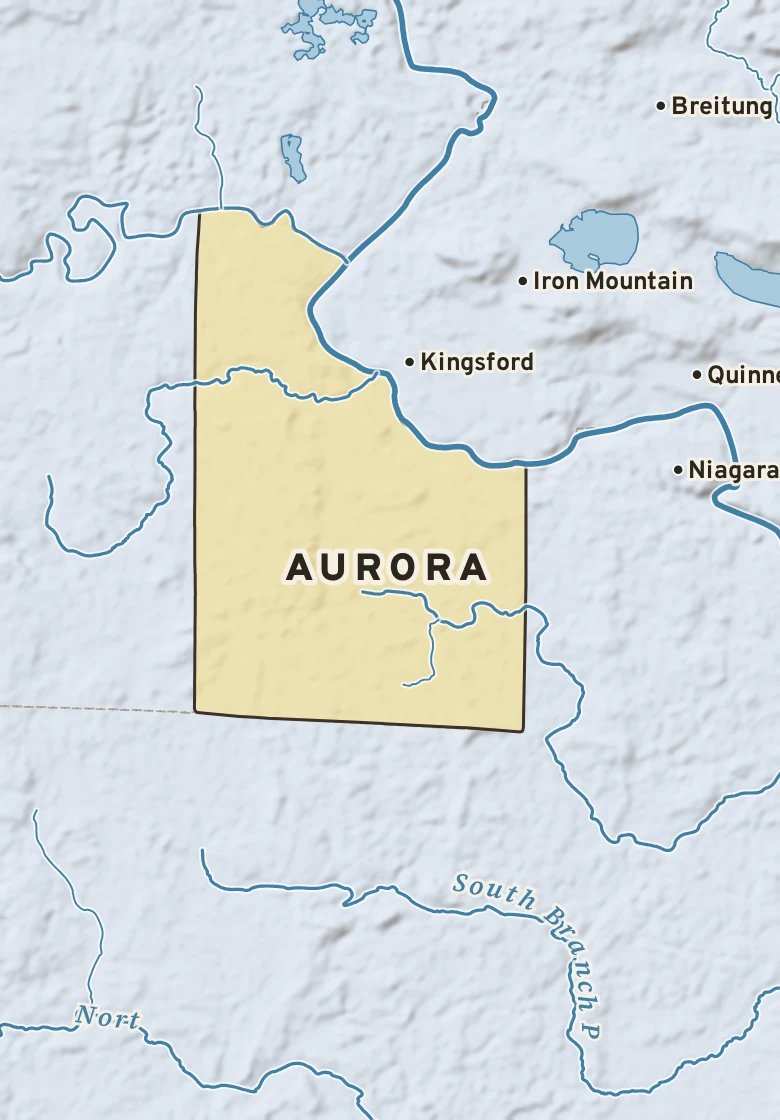 Atlas plate of Aurora, Wisconsin.