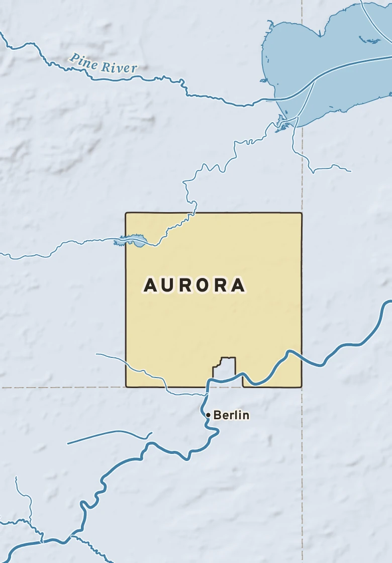 Atlas plate of Aurora, Wisconsin.