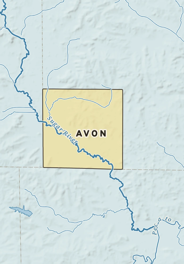 Atlas plate of Avon, Wisconsin.