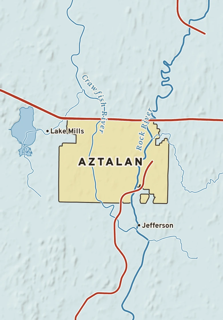 Atlas plate of Aztalan, Wisconsin.
