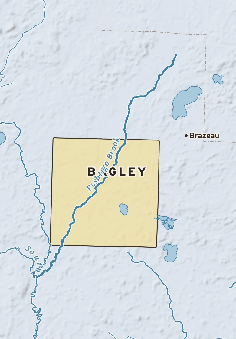 Atlas plate of Bagley, Wisconsin.