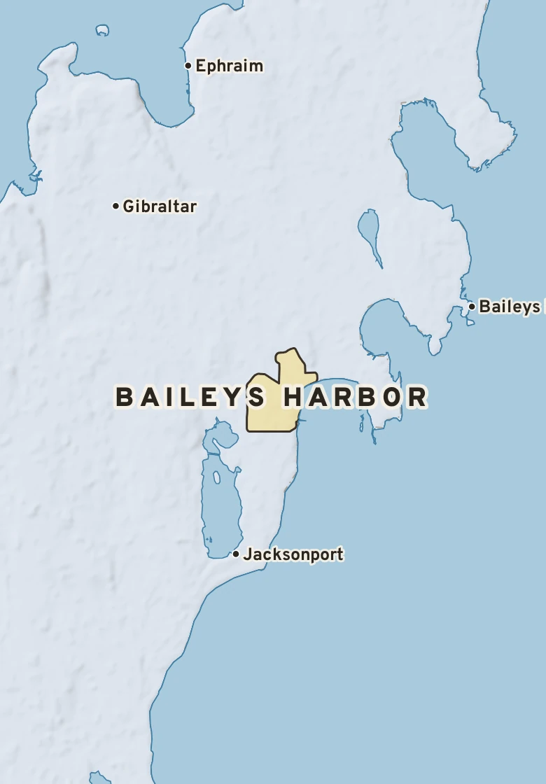 Atlas plate of Baileys Harbor, Wisconsin.
