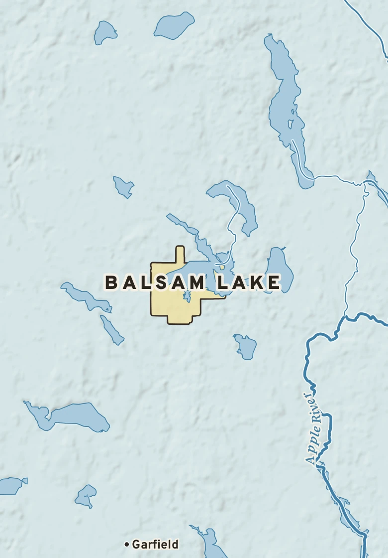 Atlas plate of Balsam Lake, Wisconsin.
