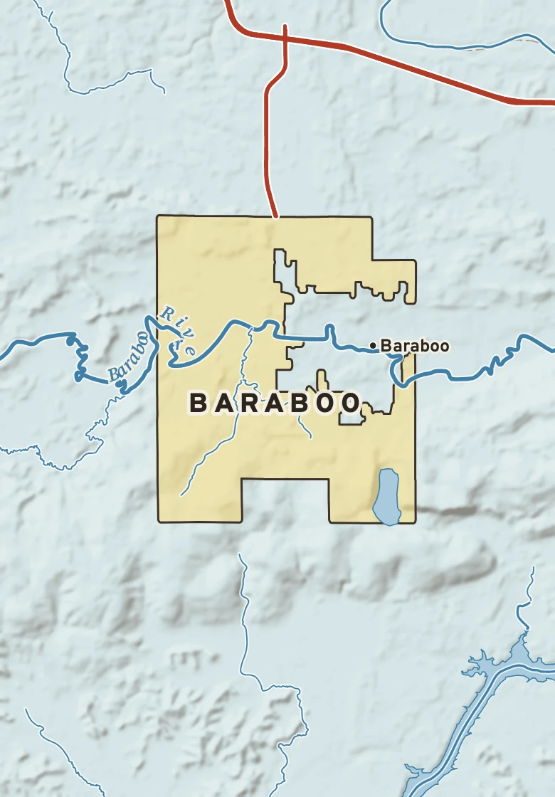 Atlas plate of Baraboo, Wisconsin.