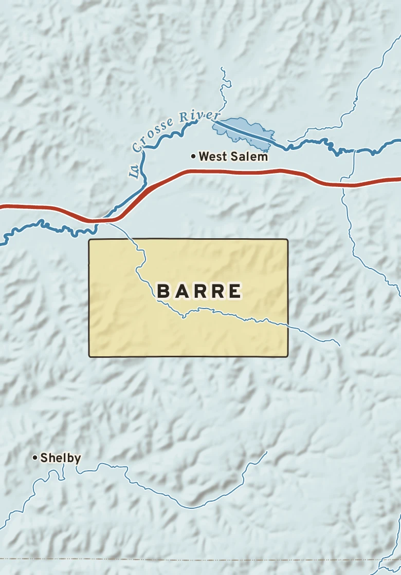 Atlas plate of Barre, Wisconsin.