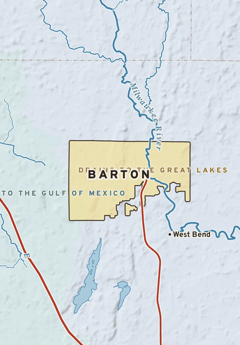 Atlas plate of Barton, Wisconsin.