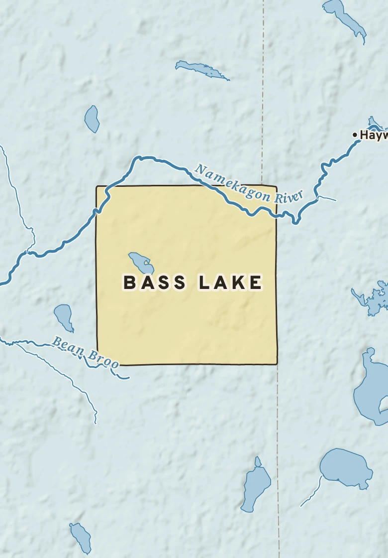 Atlas plate of Bass Lake, Wisconsin.