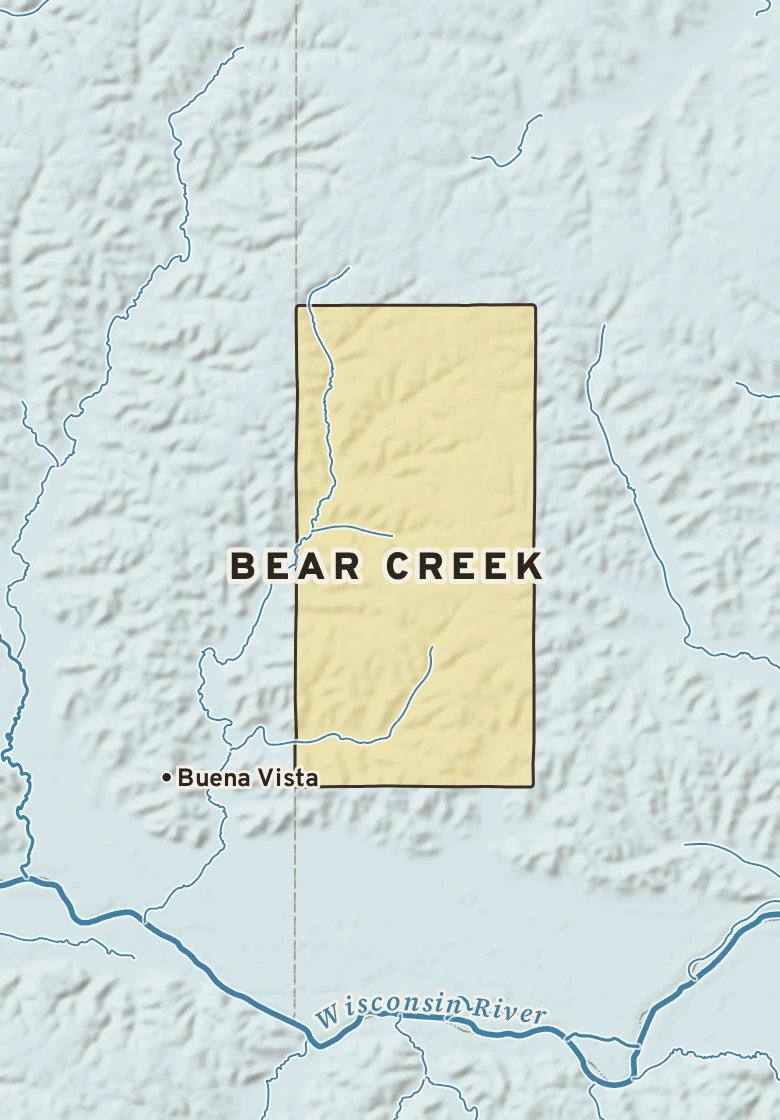 Atlas plate of Bear Creek, Wisconsin.