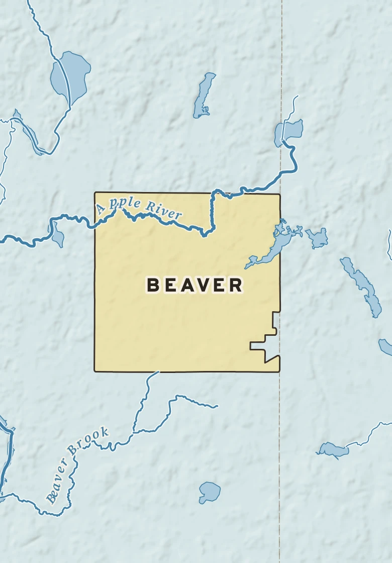 Atlas plate of Beaver, Wisconsin.