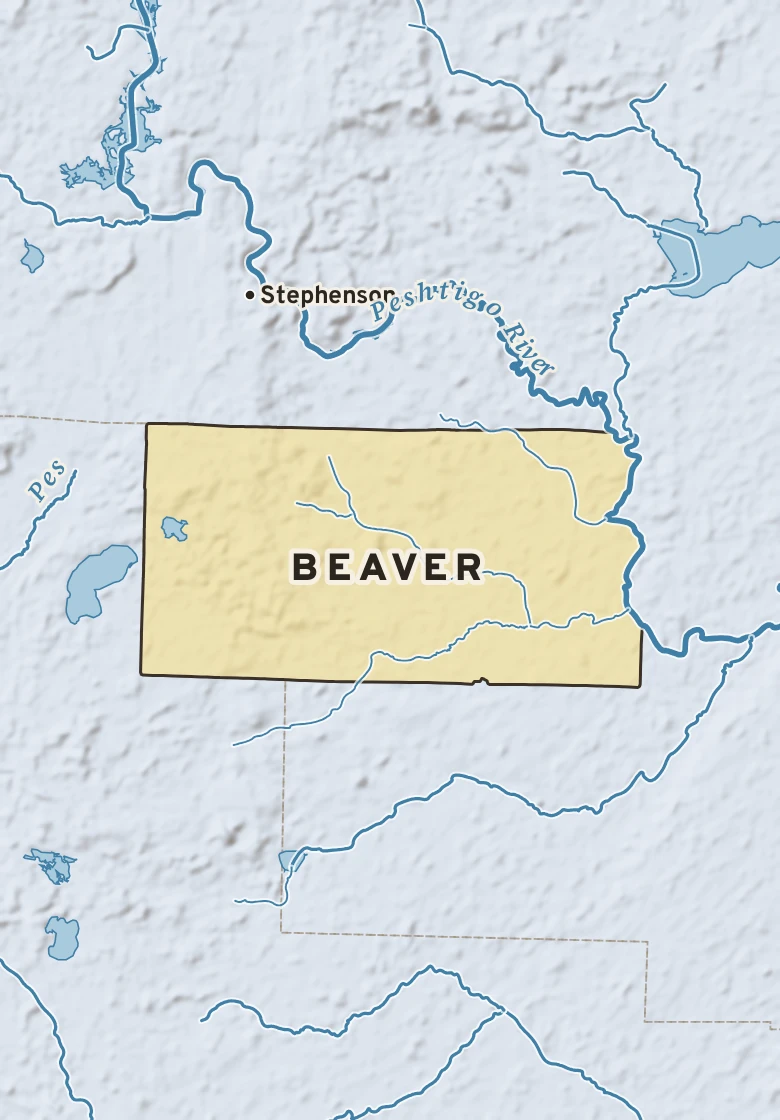 Atlas plate of Beaver, Wisconsin.