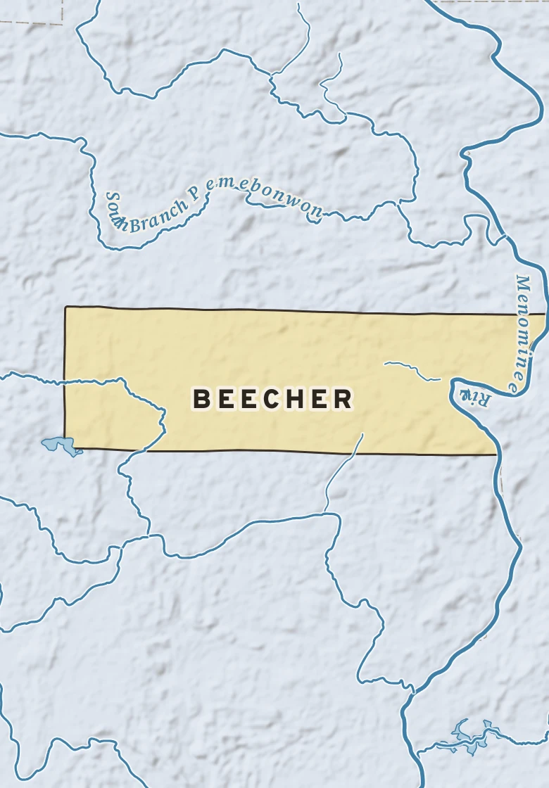 Atlas plate of Beecher, Wisconsin.