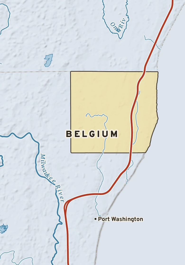Atlas plate of Belgium, Wisconsin.