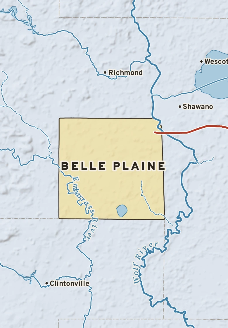 Atlas plate of Belle Plaine, Wisconsin.