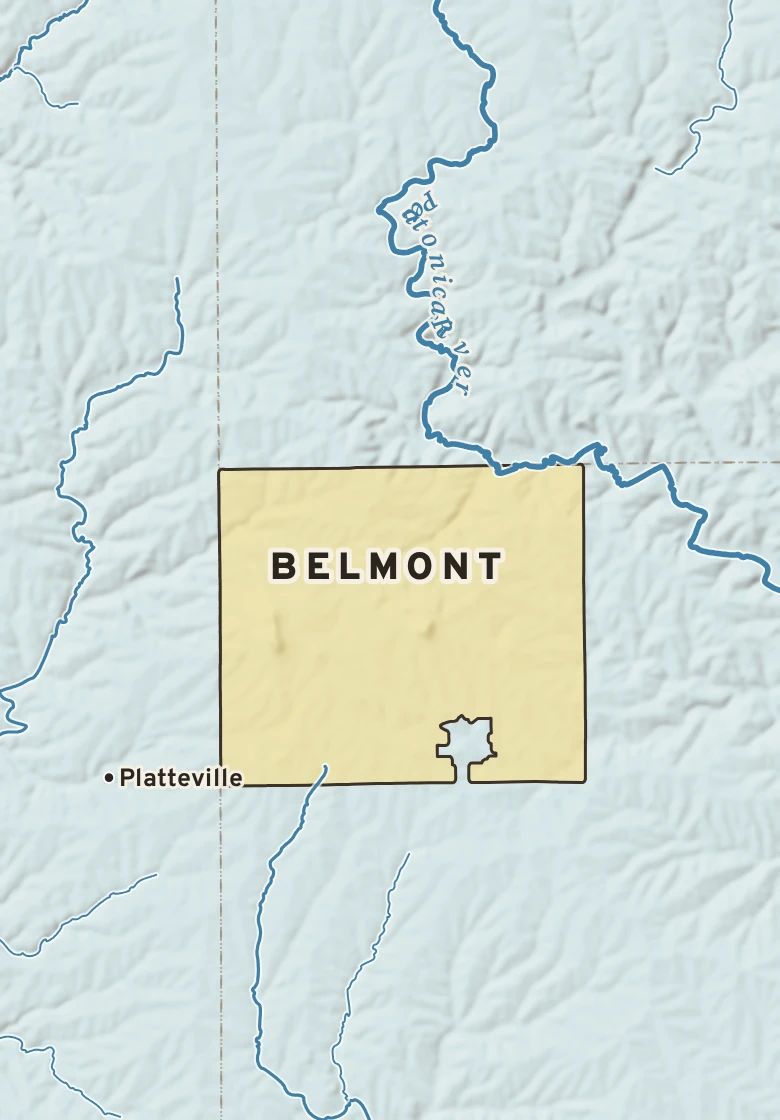 Atlas plate of Belmont, Wisconsin.