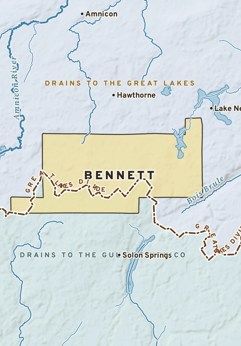 Atlas plate of Bennett, Wisconsin.