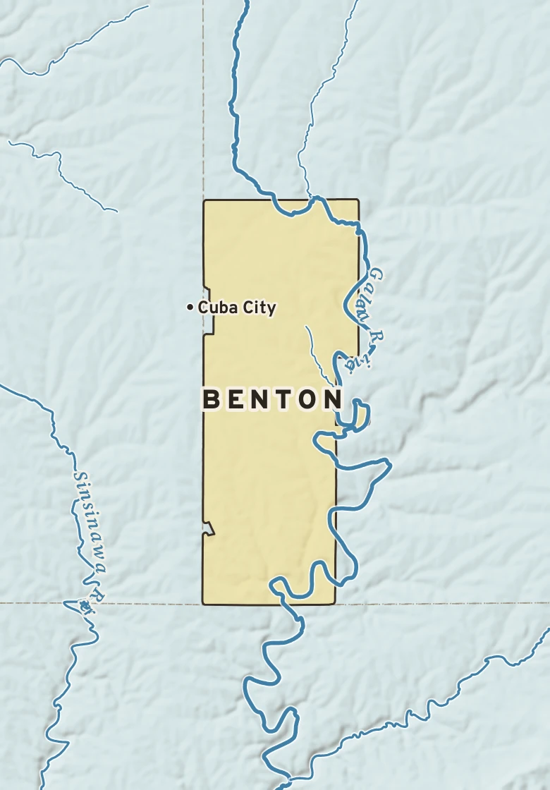 Atlas plate of Benton, Wisconsin.