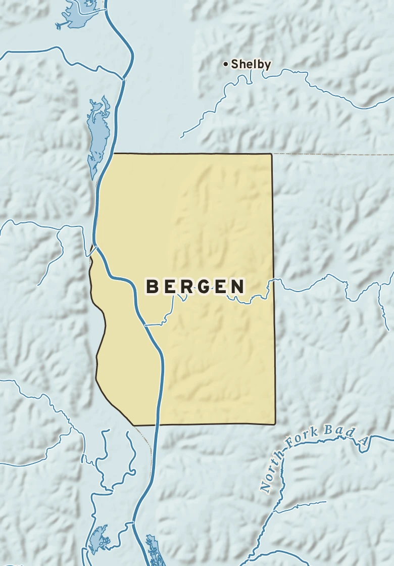 Atlas plate of Bergen, Wisconsin.