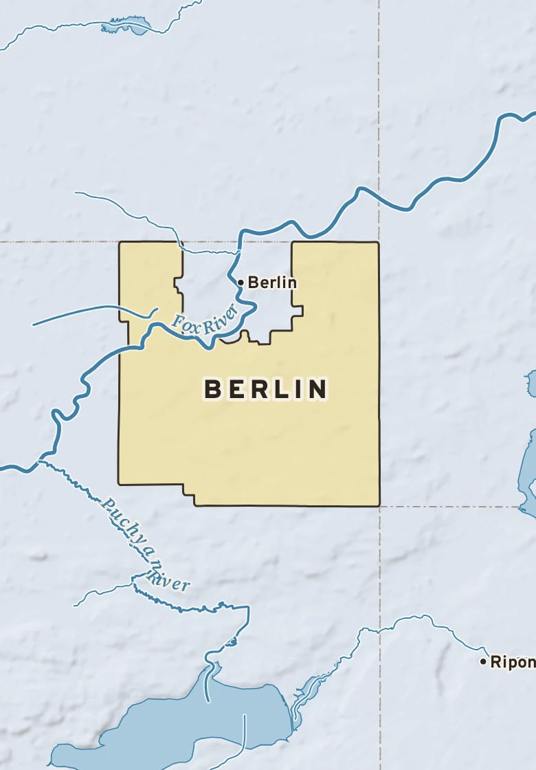 Atlas plate of Berlin, Wisconsin.