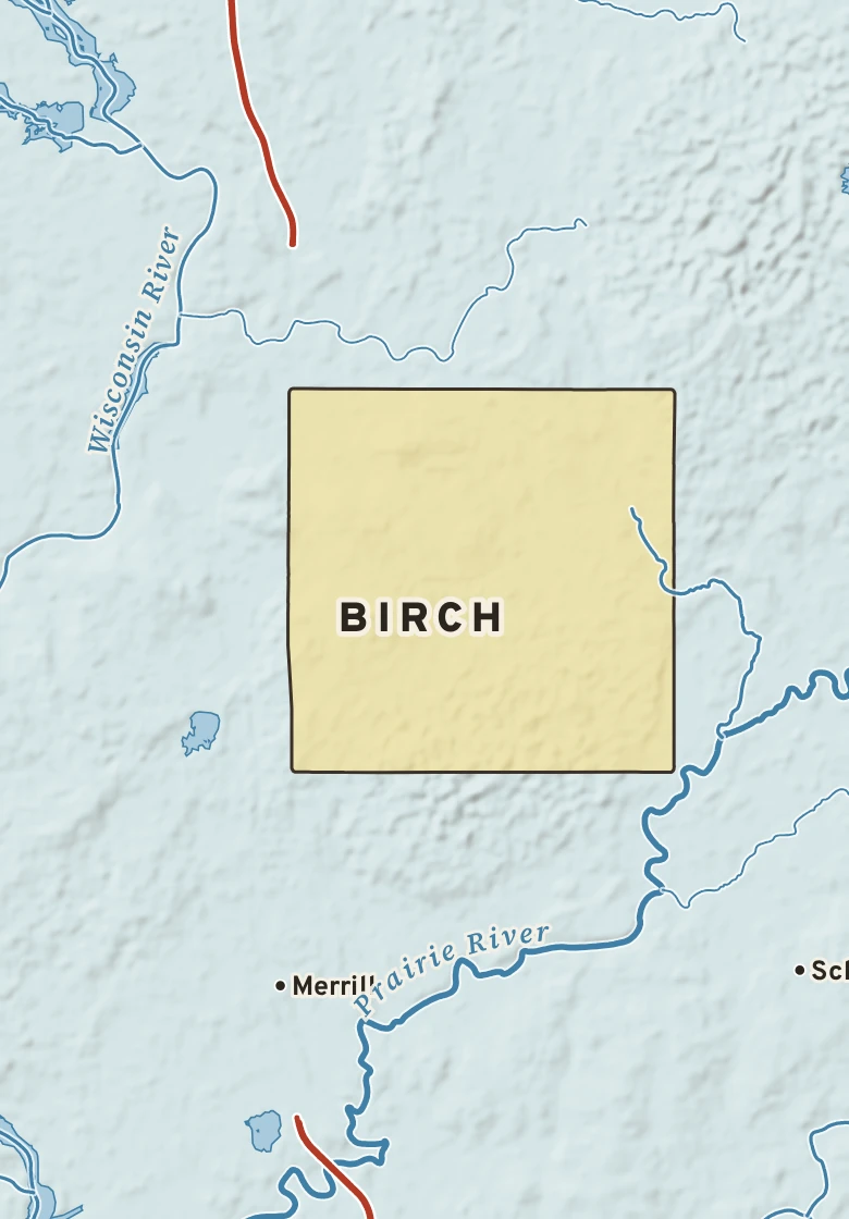 Atlas plate of Birch, Wisconsin.