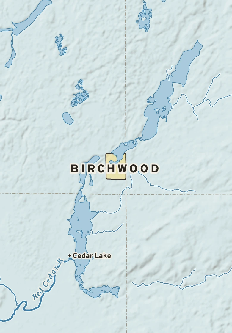 Atlas plate of Birchwood, Wisconsin.
