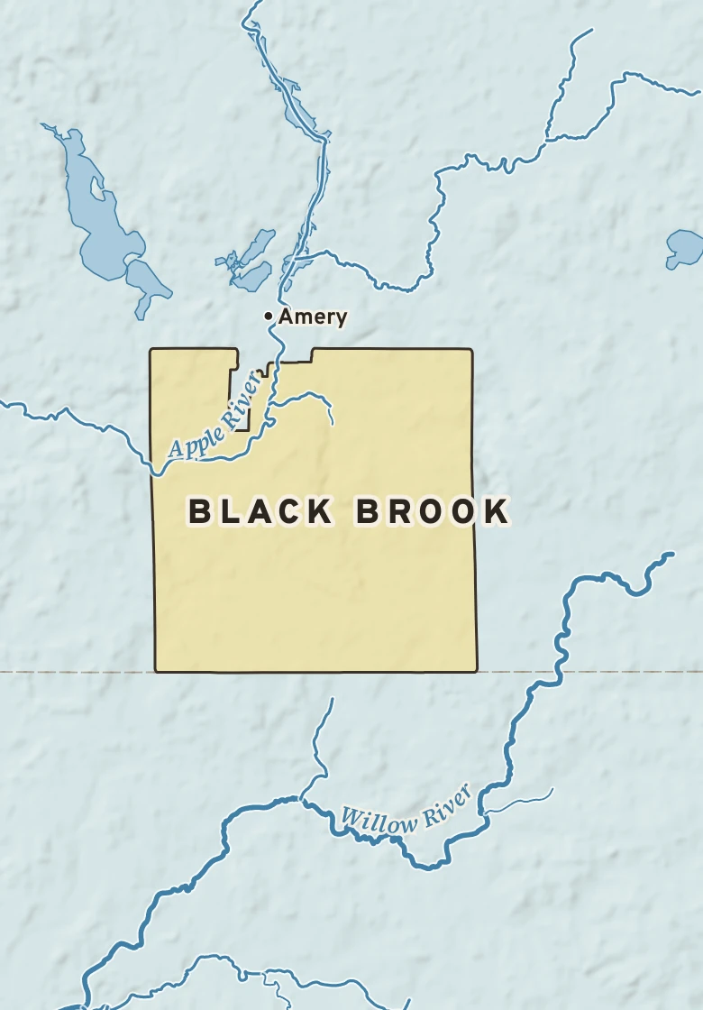 Atlas plate of Black Brook, Wisconsin.