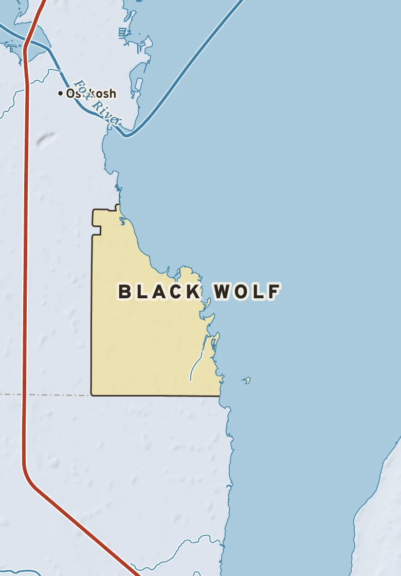 Atlas plate of Black Wolf, Wisconsin.