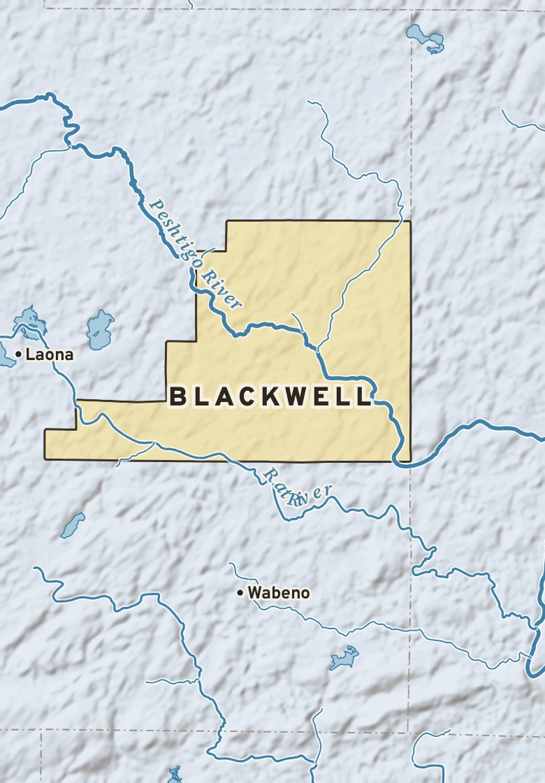 Atlas plate of Blackwell, Wisconsin.