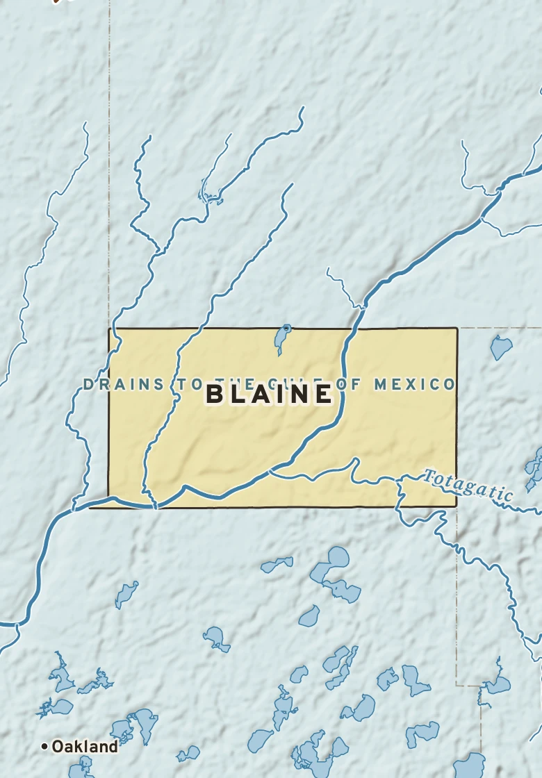 Atlas plate of Blaine, Wisconsin.