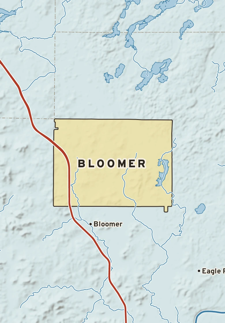 Atlas plate of Bloomer, Wisconsin.