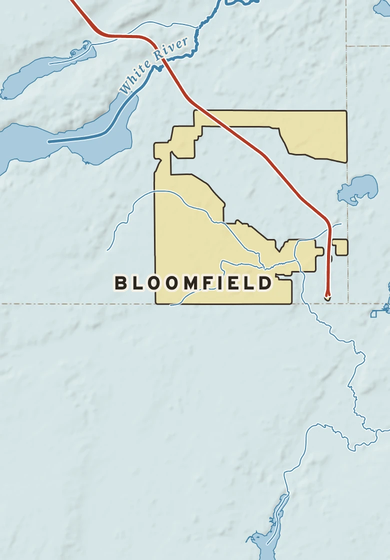 Atlas plate of Bloomfield, Wisconsin.
