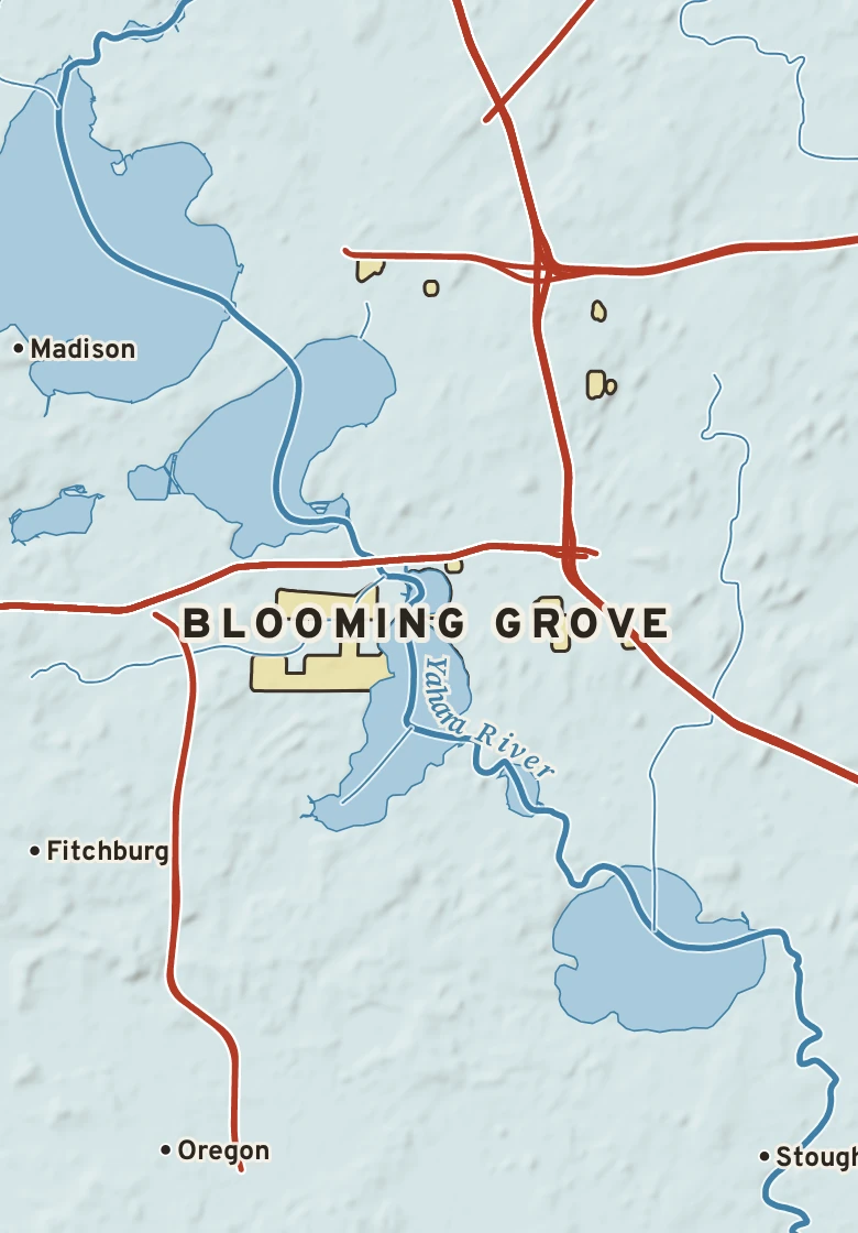 Atlas plate of Blooming Grove, Wisconsin.