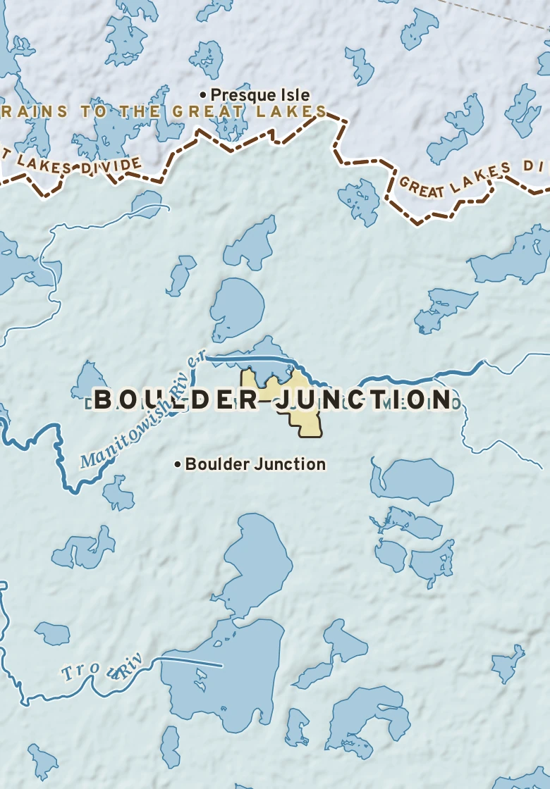 Atlas plate of Boulder Junction, Wisconsin.