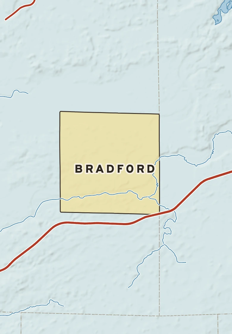 Atlas plate of Bradford, Wisconsin.