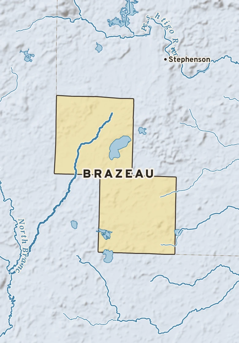 Atlas plate of Brazeau, Wisconsin.