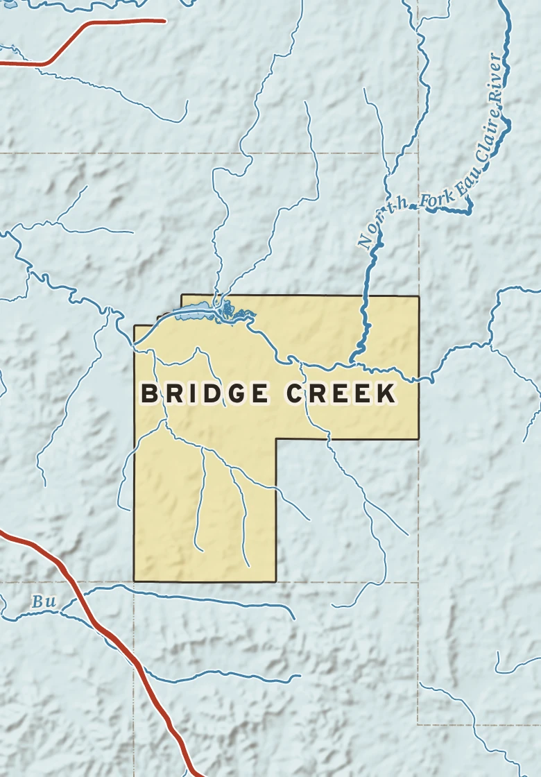 Atlas plate of Bridge Creek, Wisconsin.