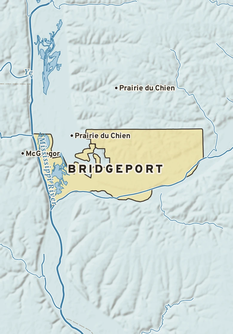 Atlas plate of Bridgeport, Wisconsin.