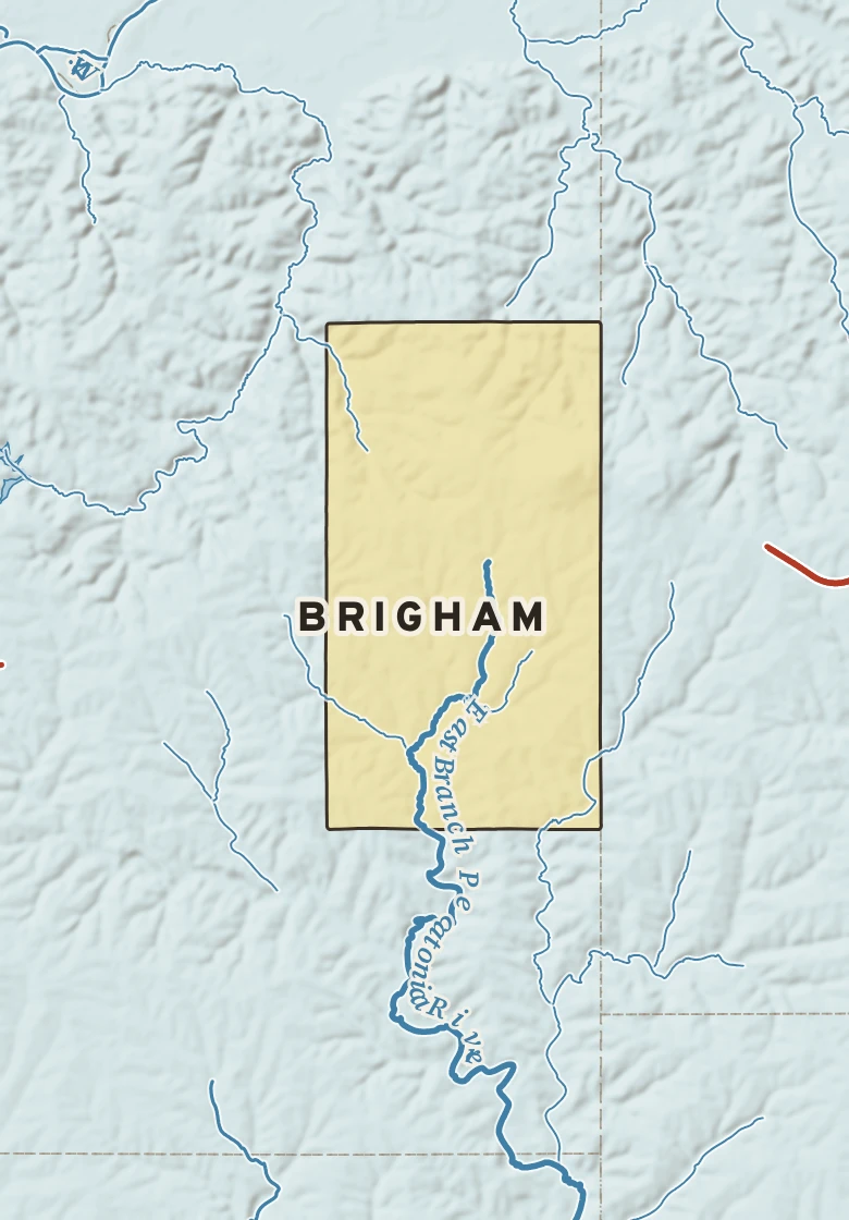 Atlas plate of Brigham, Wisconsin.