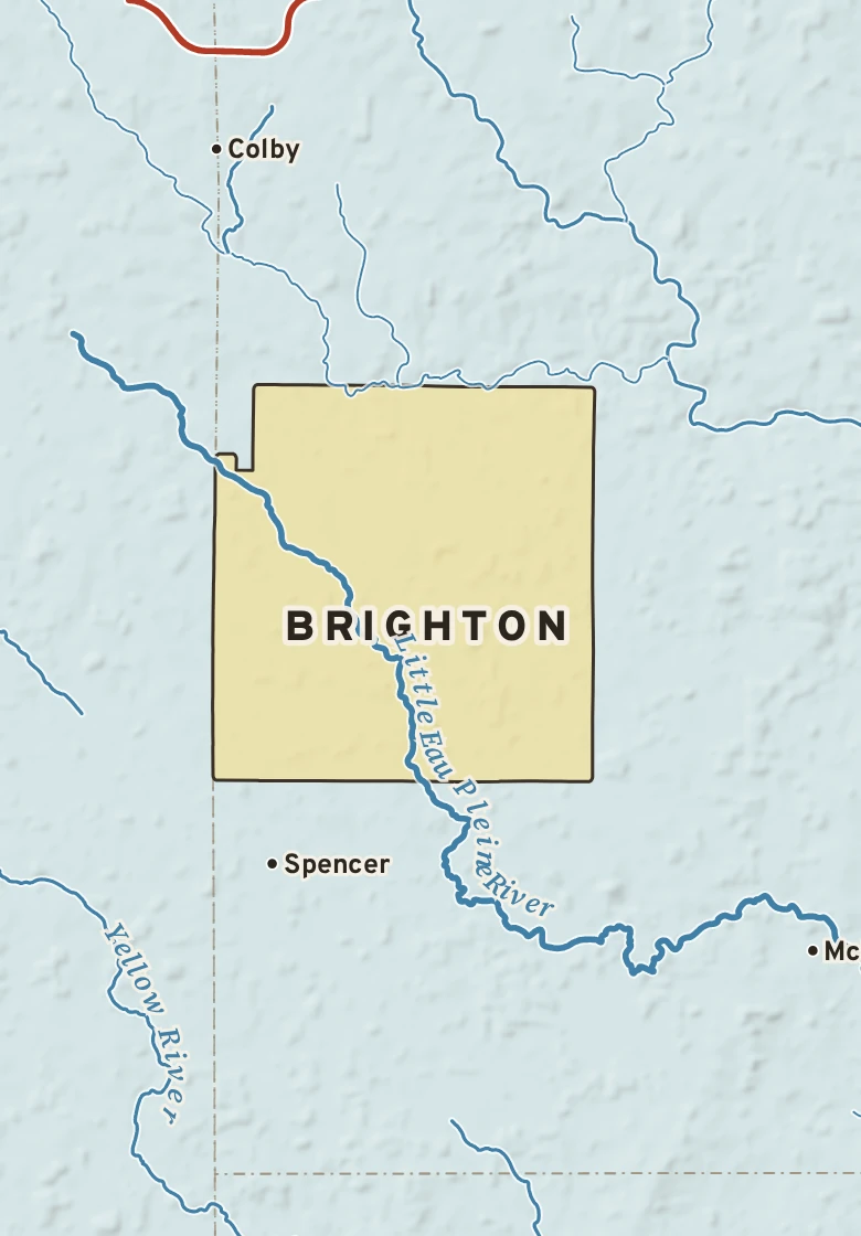 Atlas plate of Brighton, Wisconsin.