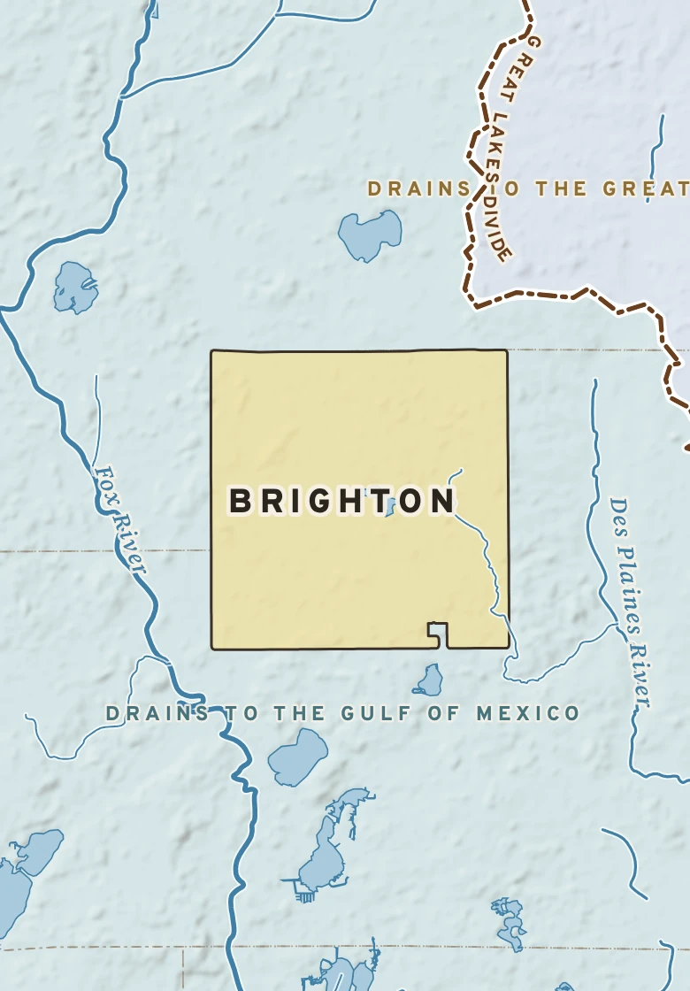 Atlas plate of Brighton, Wisconsin.