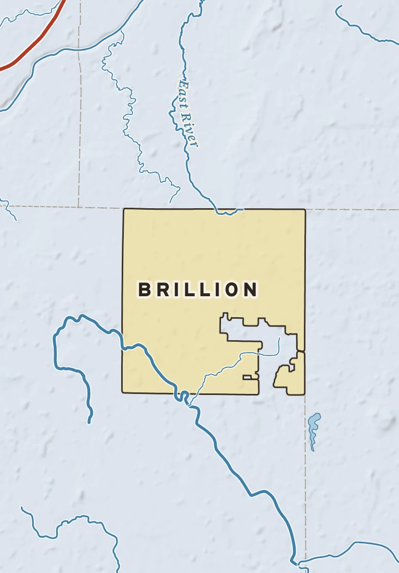 Atlas plate of Brillion, Wisconsin.