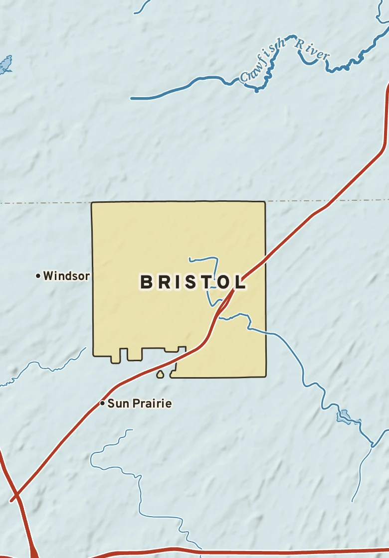 Atlas plate of Bristol, Wisconsin.