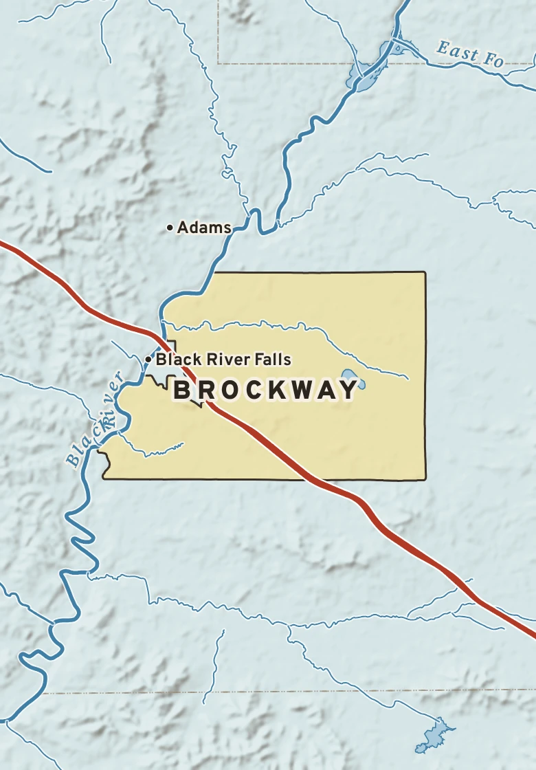 Atlas plate of Brockway, Wisconsin.