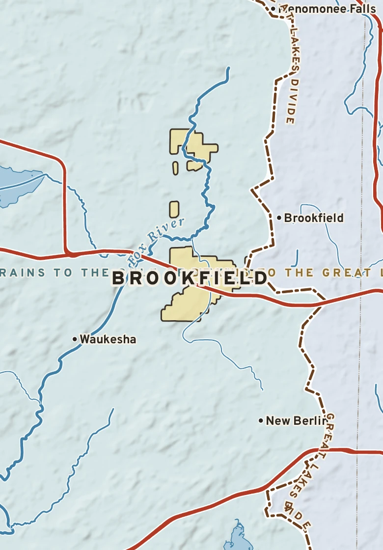 Atlas plate of Brookfield, Wisconsin.