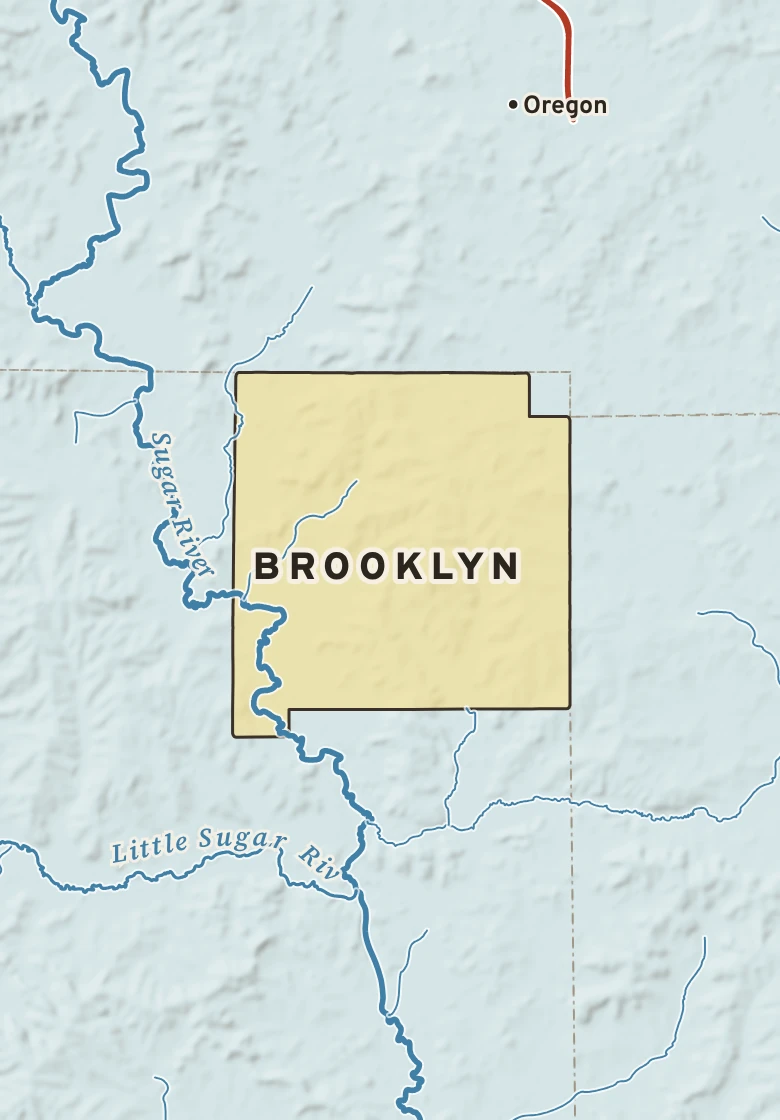Atlas plate of Brooklyn, Wisconsin.