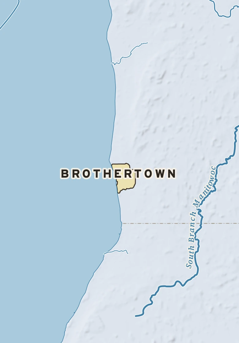 Atlas plate of Brothertown, Wisconsin.