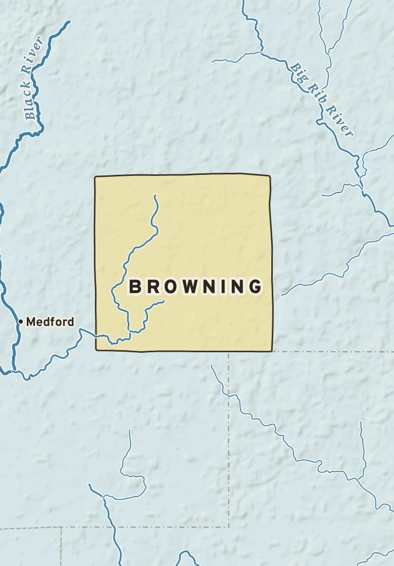 Atlas plate of Browning, Wisconsin.